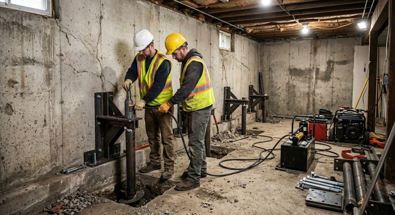 Basement Stabilization in Lapeer County, MI