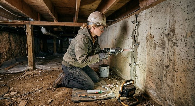 Concrete Foundation Repair in Dryden, MI