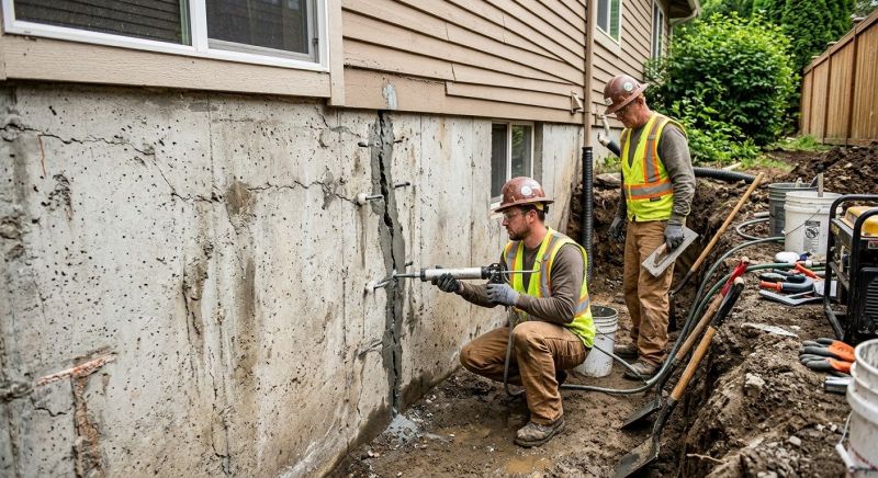 Cracked Foundation Repair in Almont, MI