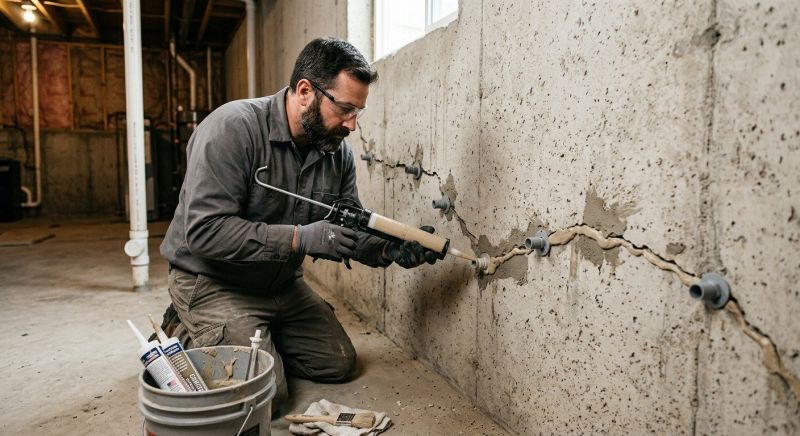 Cracked Foundation Repair in Lapeer, MI