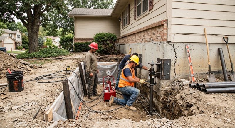 Cracked Foundation Repair in Marlette, MI