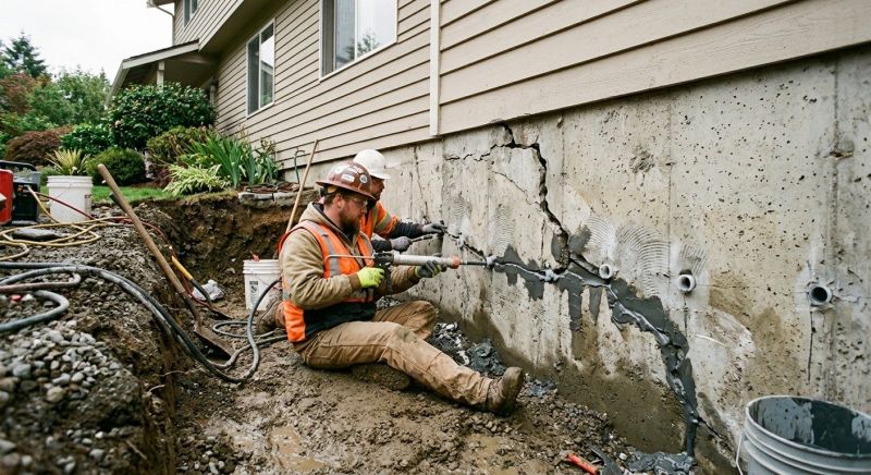 Cracked Foundation Repair in Metamora, MI