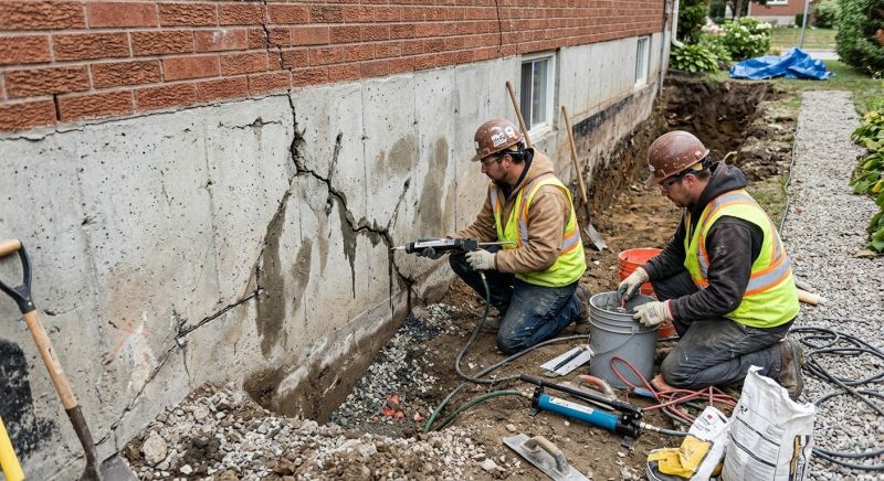 Cracked Foundation Repair in Otisville, MI