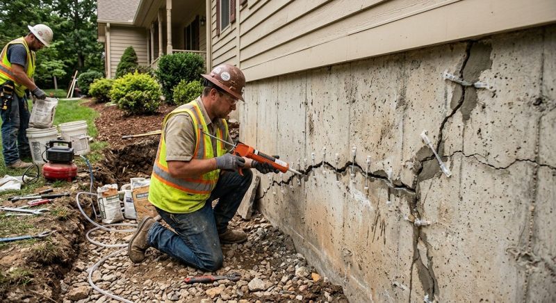 Cracked Foundation Repair in Vassar, MI