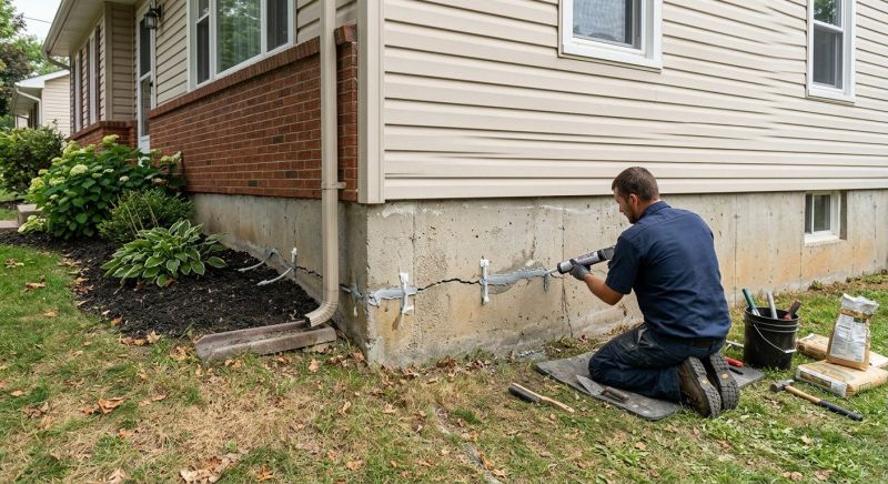 Foundation Crack Sealing in Lapeer County, MI