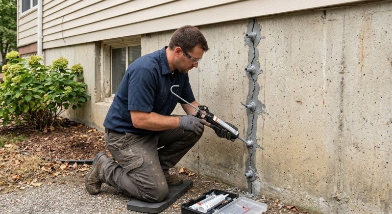 Foundation Crack Sealing in Lapeer County, MI