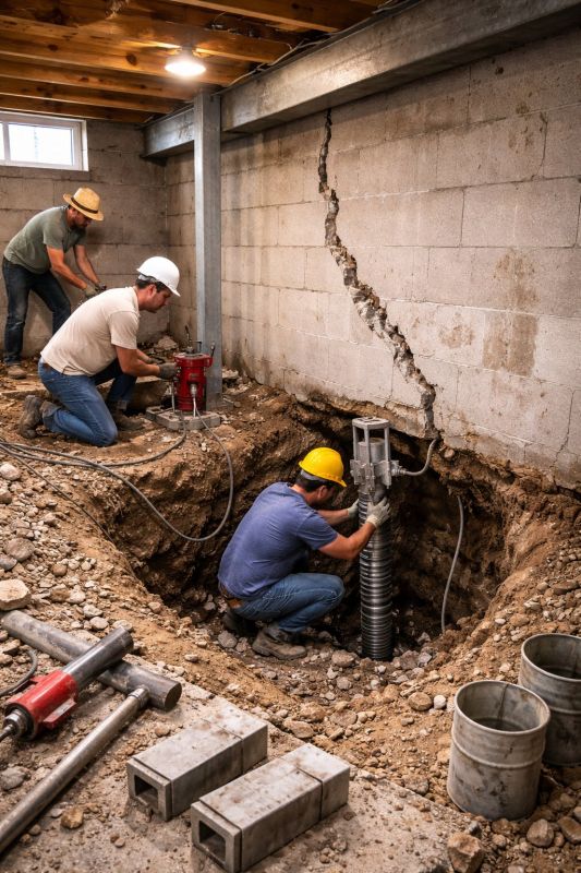 Foundation Structural Repair in Dryden, MI