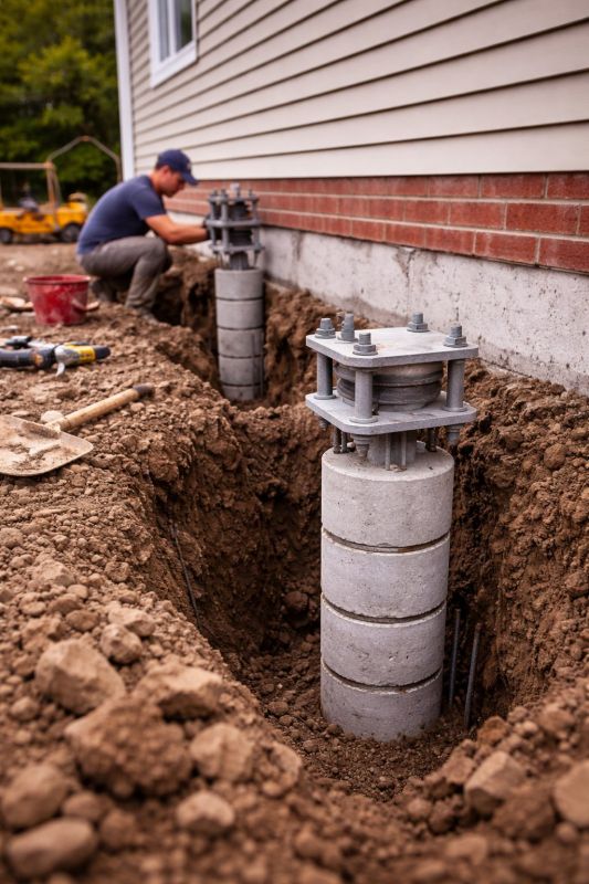 Helical Piers Installation in Lapeer County, MI