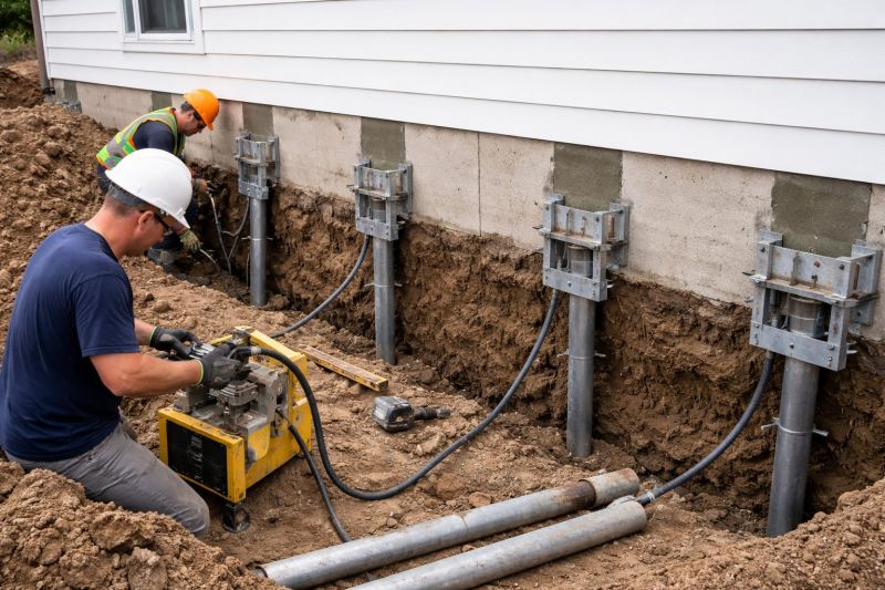 Helical Piers Installation in Lapeer County, MI