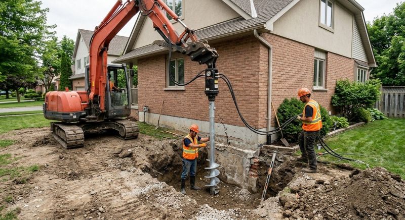 Helical Pile Installation in Lapeer County, MI