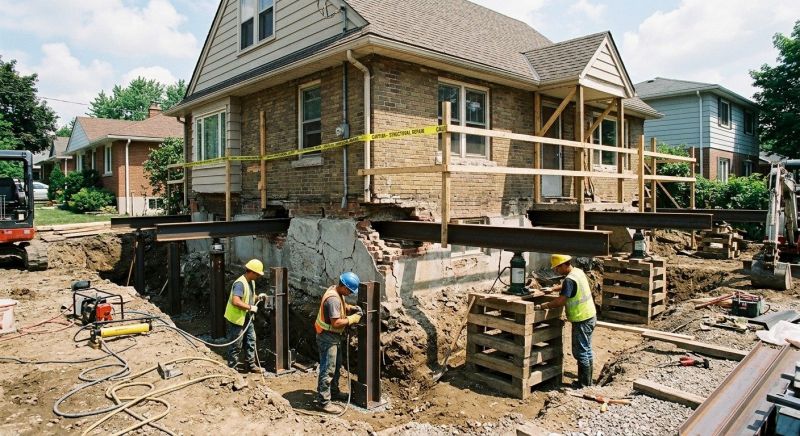 House Foundation Repair in Clio, MI
