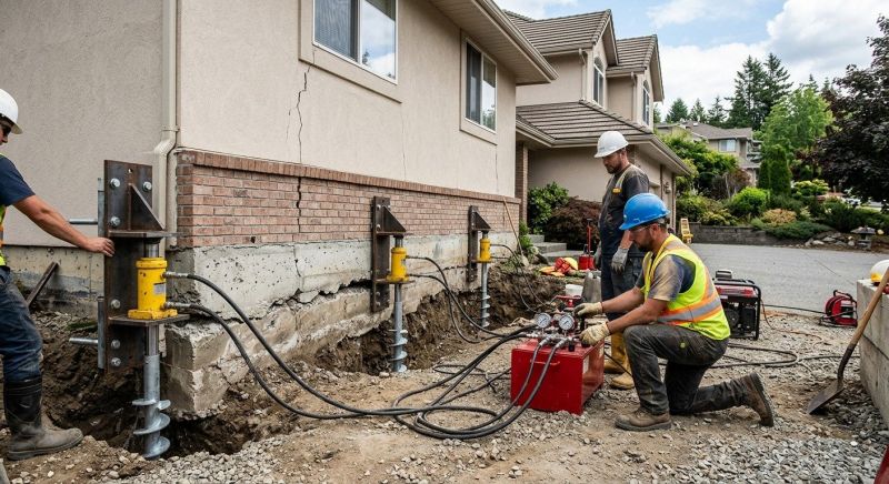 Sinking Foundation Lifting in Lapeer County, MI