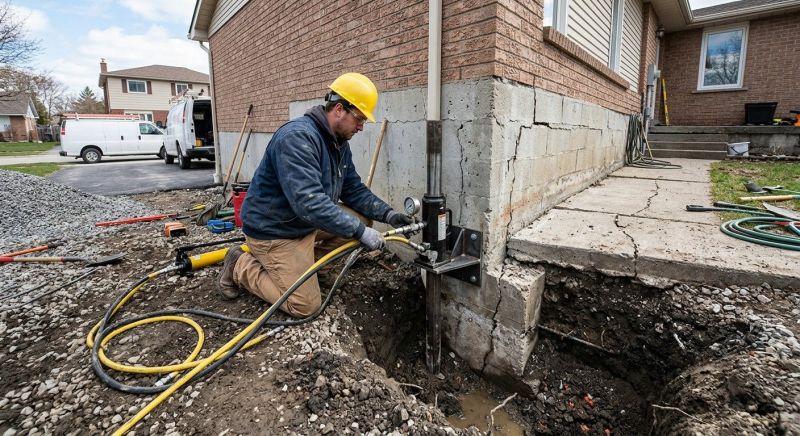 Sinking Foundation Repair in Davison, MI