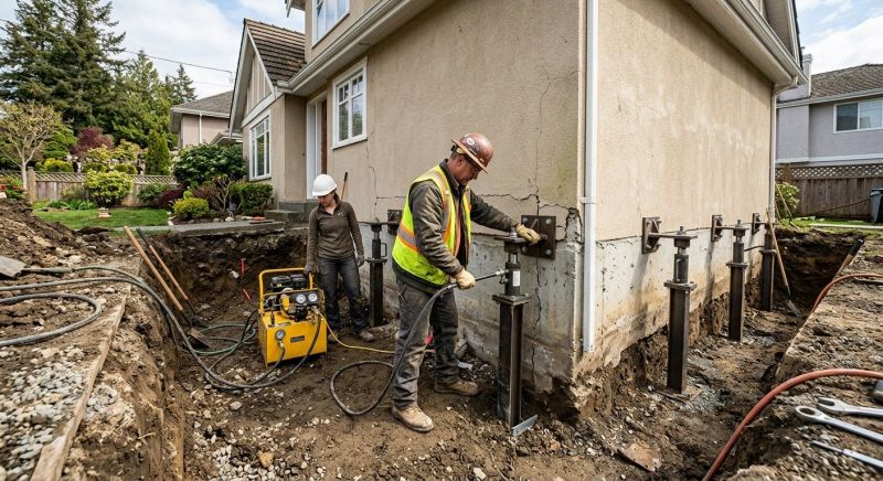 Sinking Foundation Repair in Goodrich, MI