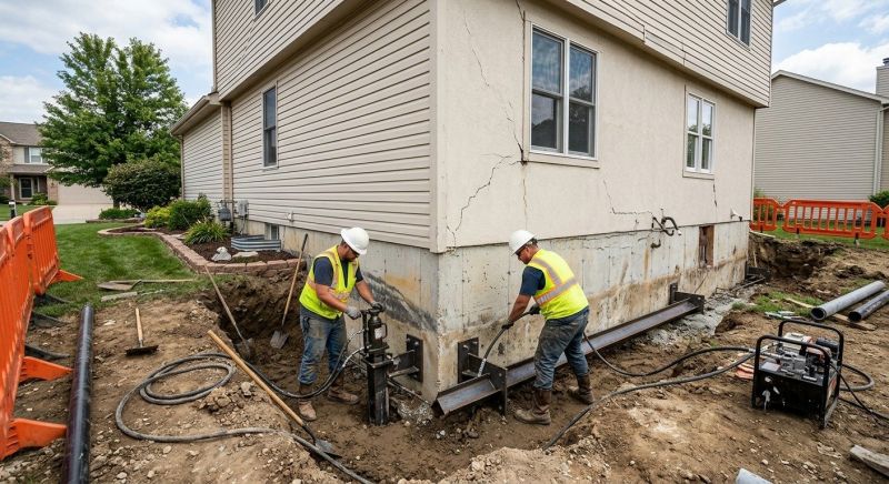 Sinking Foundation Repair in Lapeer County, MI
