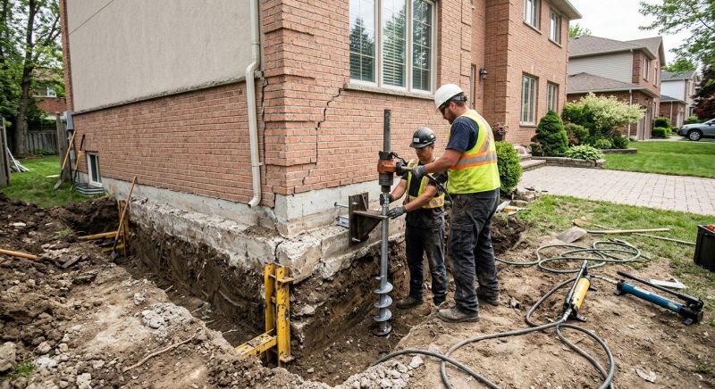 Sinking Foundation Repair in Metamora, MI